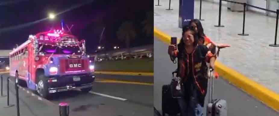 Viralizan a hermana lejana que está feliz por el transporte que buscaron sus familiares para llevarla a casa