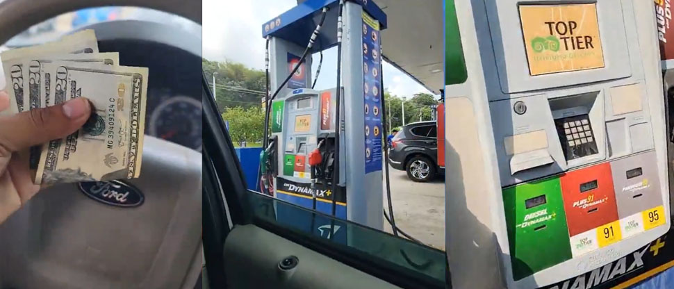 Hondureño entra a El Salvador para echar gasolina y dice que es más barato que en su propio país