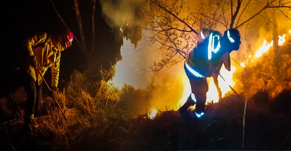 Sofocan incendio en terreno con abundante maleza seca en Polorós