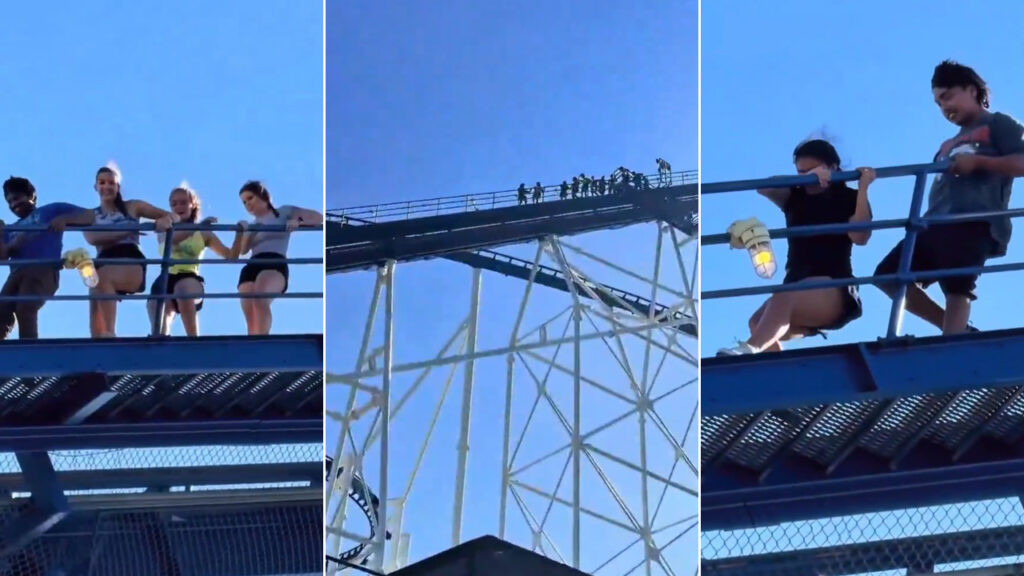 Día de diversión se vuelve pesadilla tras fallas en una montaña rusa en Six Flags