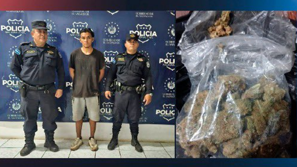 Policía sorprende a sujeto en posesión de un paquete con abundante marihuana