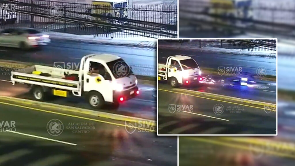 Conductor de camioncito circulaba en reversa y provoca grave accidente en San Salvador