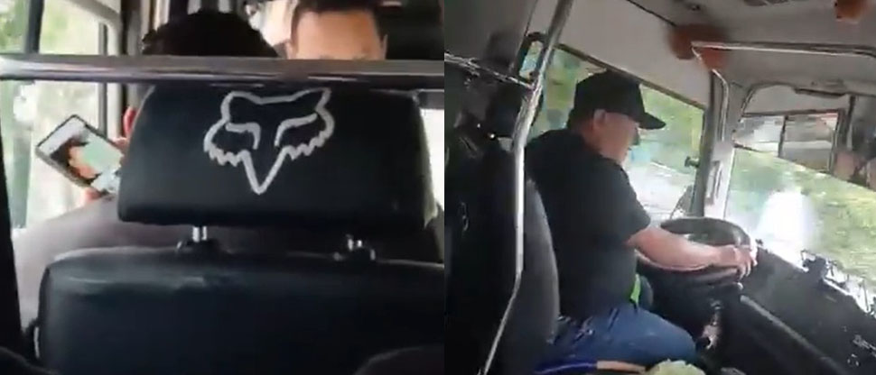 Denuncian a motorista de la ruta 44 por manejar y manipular su celular al mismo tiempo