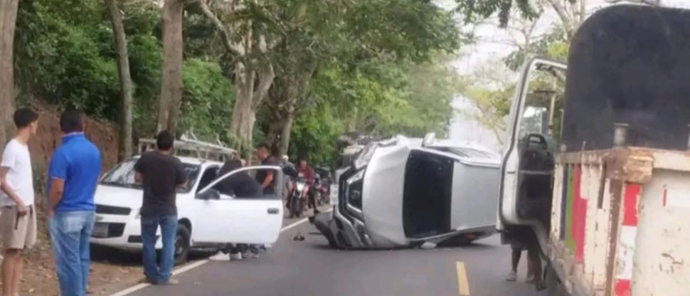 Impactante accidente de tránsito en ruta de Las Flores deja dos lesionados
