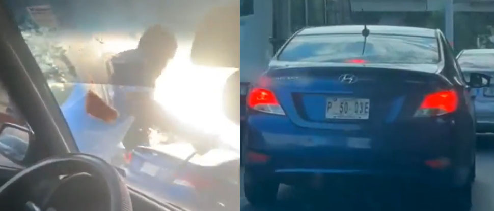 Denuncian a conductor por conducta violenta y daños a vehículo