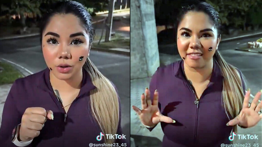 Abigail Mancía, “la Tamalera” se lleva un buen susto al toparse con dos culebras anoche