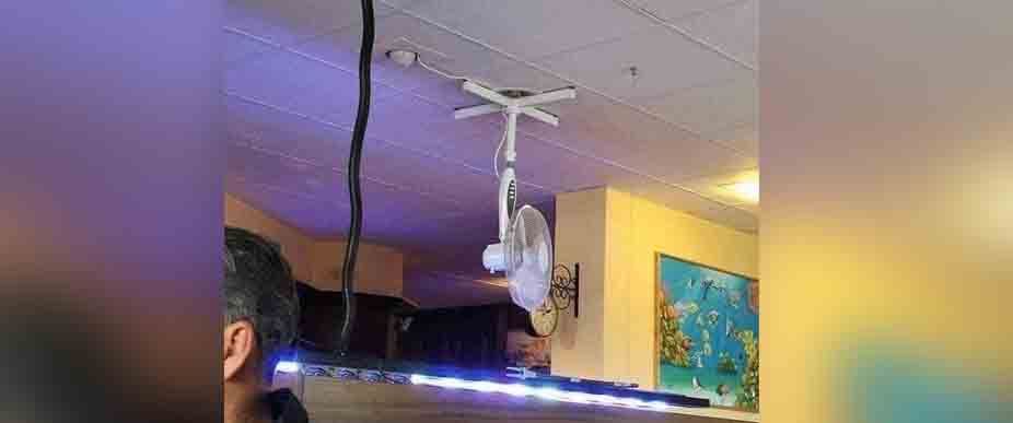 Viralizan instalación «profesional» de un ventilador por un electricista
