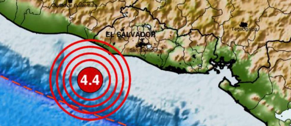 Sismo de 4.4 grados sacude parte del país esta tarde de martes
