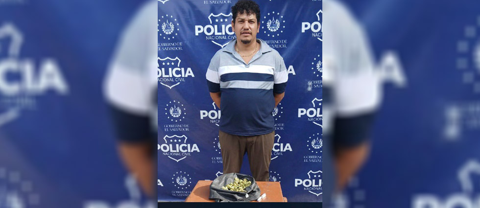 PNC arresta a sujeto tras ser sorprendido con droga en Guazapa