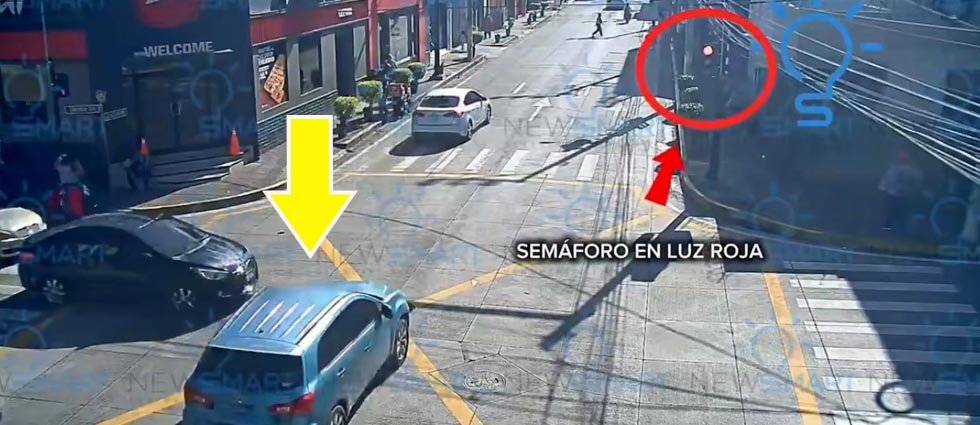 Imprudente automovilista provoca choque en Santa Tecla