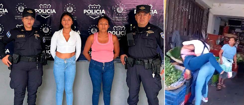 Capturan a vendedoras que se fueron a las golpes en mercado de Sonsonate