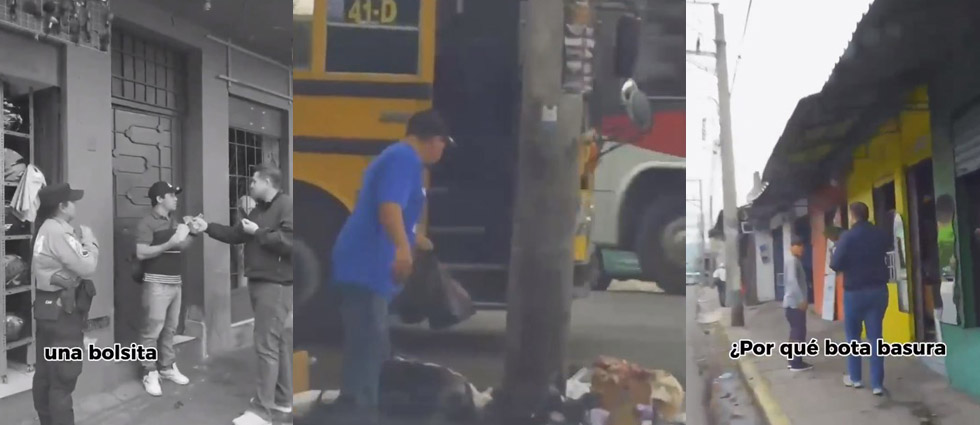 Alcaldía de San Salvador multa a ciudadanos tras ser captados botando basura en puntos no autorizados