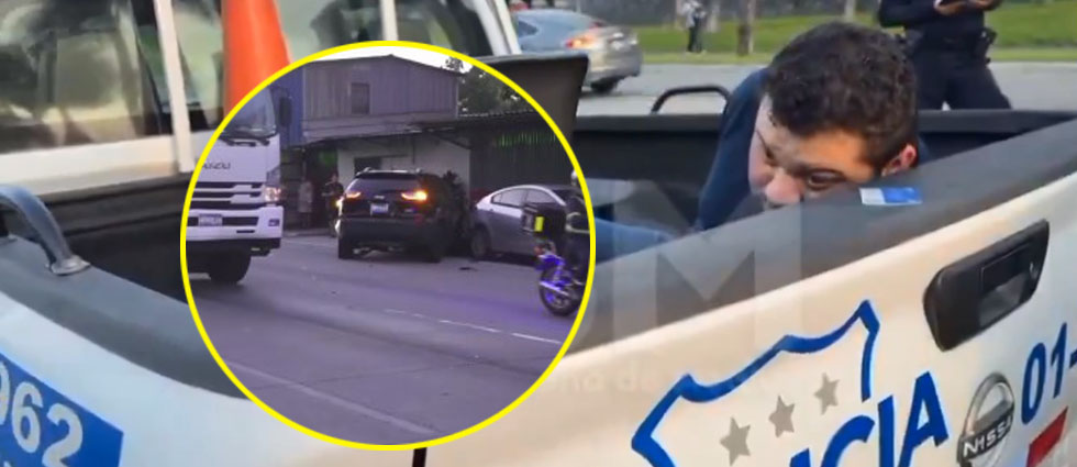 Capturan a ebrio que provocó múltiple choque que involucró a unos 08 autos en la carretera Panamericana