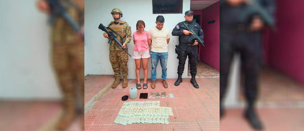 PNC y FAES capturan a pareja de esposos que traficaban drogas en San Marcos Lempa