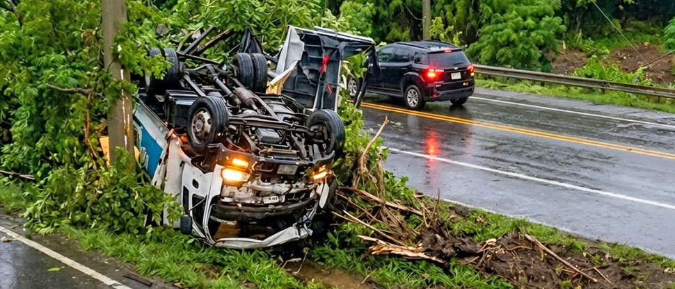 Fuerte accidente en carretera a Comalapa deja tres lesionados