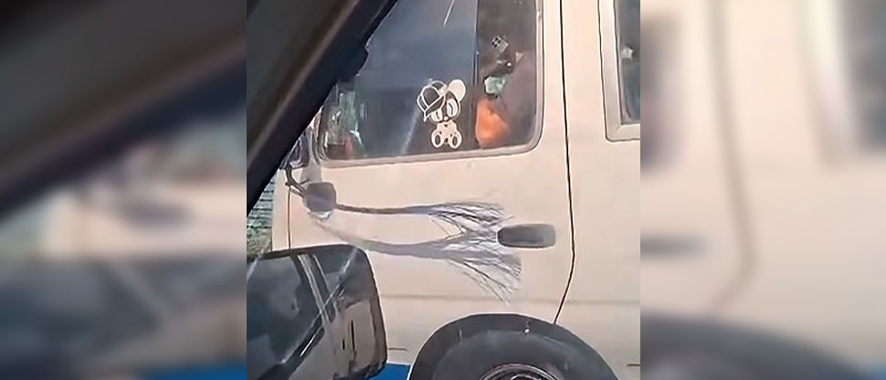 Automovilistas denuncian a microbusero que iba más pendiente de hablar por celular mientras conducía