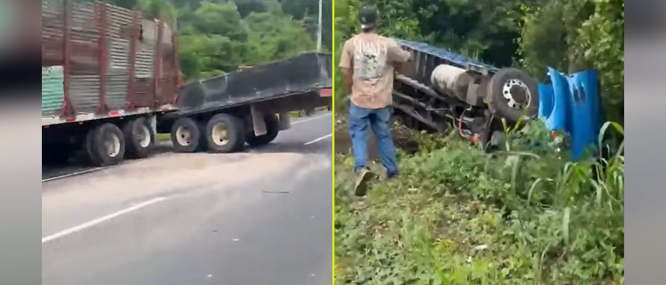 Al menos tres vehículos pesados se han visto involucrados en accidente en Santa Ana