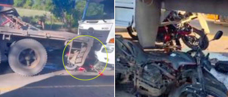 Vivos de milagro: motociclistas resultan lesionados tras quedar debajo de camiones tras accidente