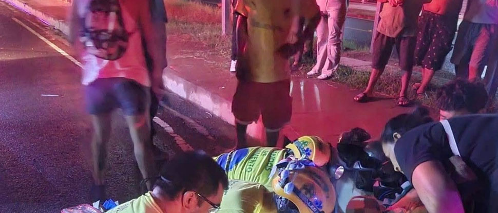 Motociclista y su hijo terminan en el hospital tras accidentarse en Santiago Nonualco