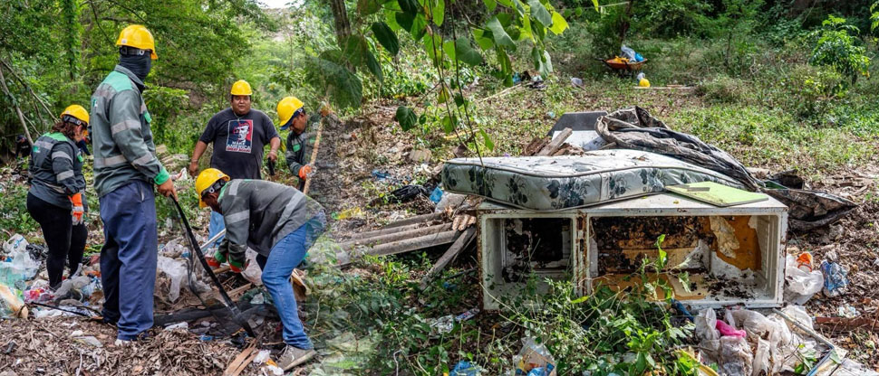 Retiran objetos voluminosos en jornada de limpieza en Ciudad Delgado