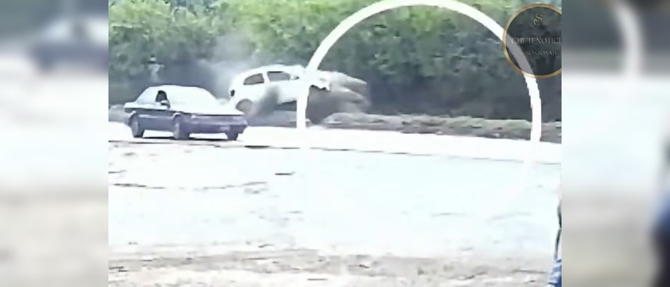 Momento cuando conductor sufre fuerte accidente en «Curva de la Muerte», Sonsonate