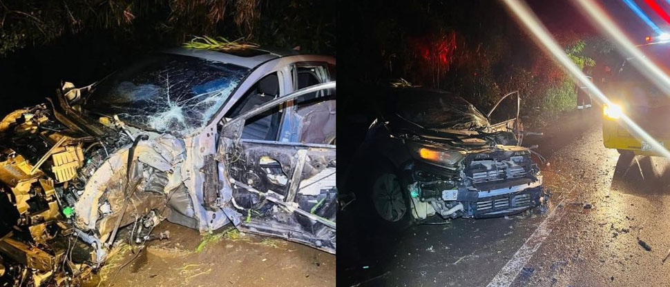 Exceso de velocidad deja dos lesionados tras fuerte choque e