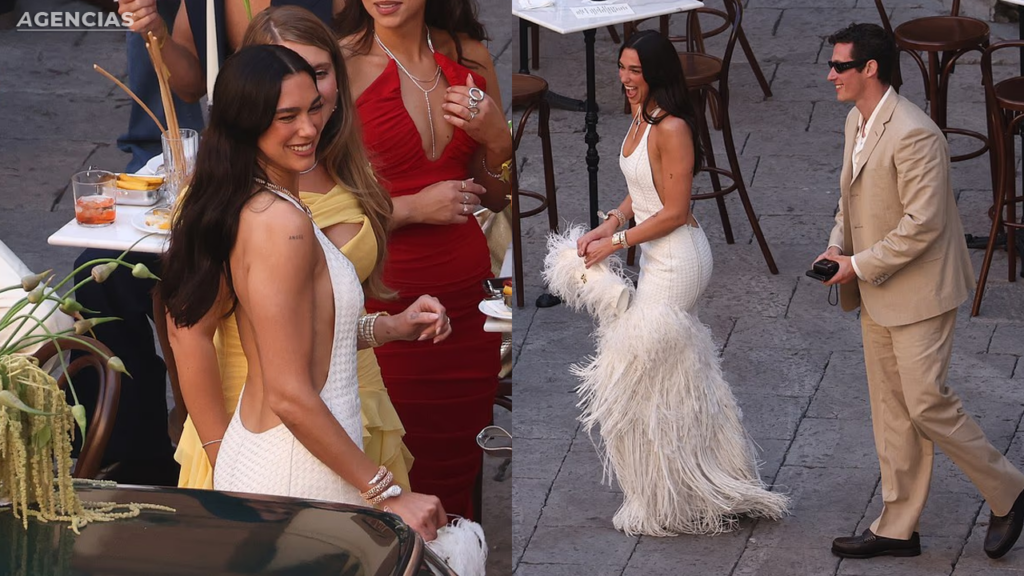 Inician las celebraciones por la boda de Dua Lipa con Callum Turner