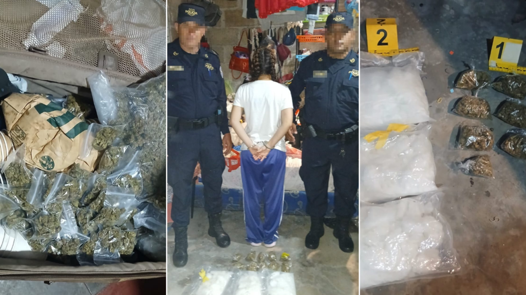 Capturan a adolescente con mas de 3 kilos de drogas y otros ilícitos en La Libertad