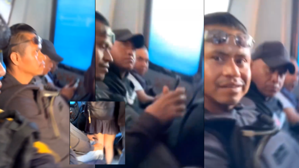 Sujeto es sorprendido grabando bajo la falda de una señorita sin su consentimiento