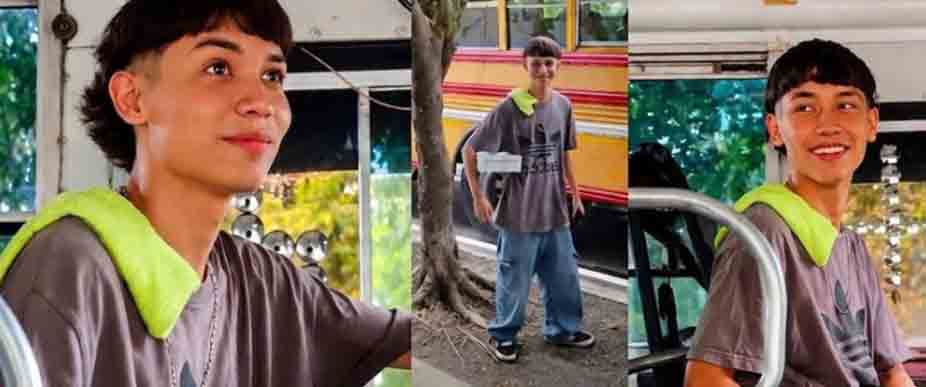 Viralizan a otro joven que lo bautizan como el «busero más guapo»