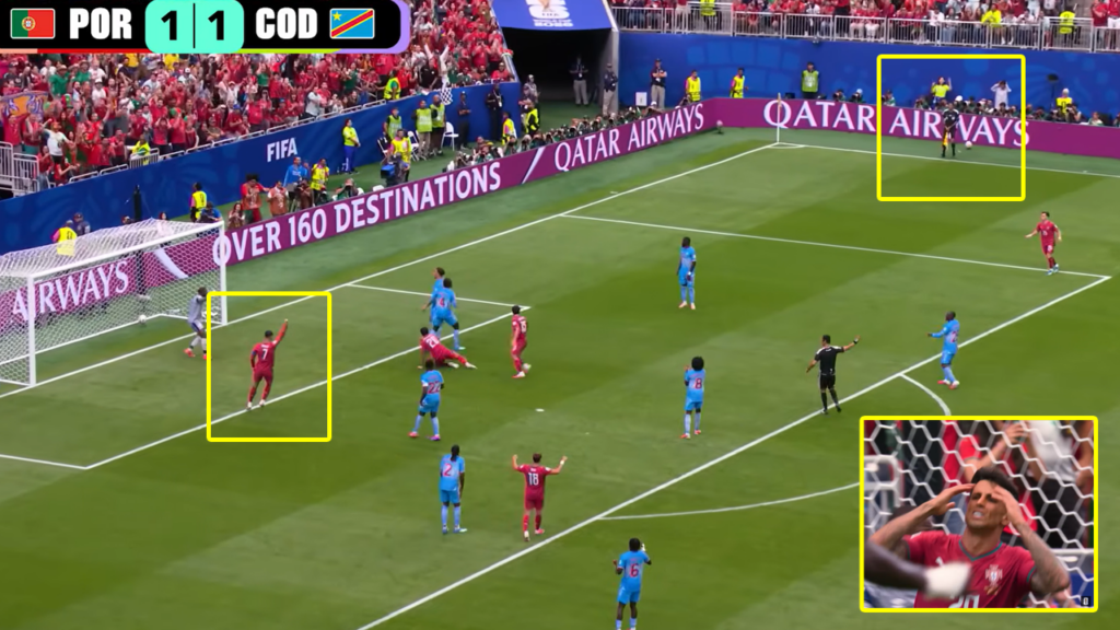 Critican a Cristiano por señalar el fuera de juego en el gol anulado a Cancelo