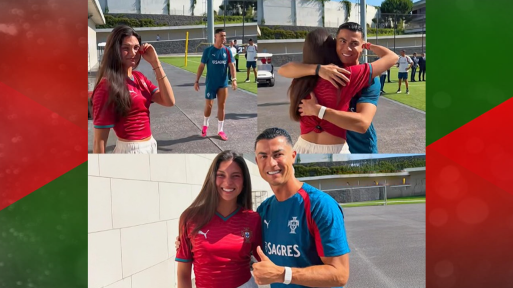 Fan de CR7, Celine Dept, por fin cumplió su sueño de conocer al astro portugués