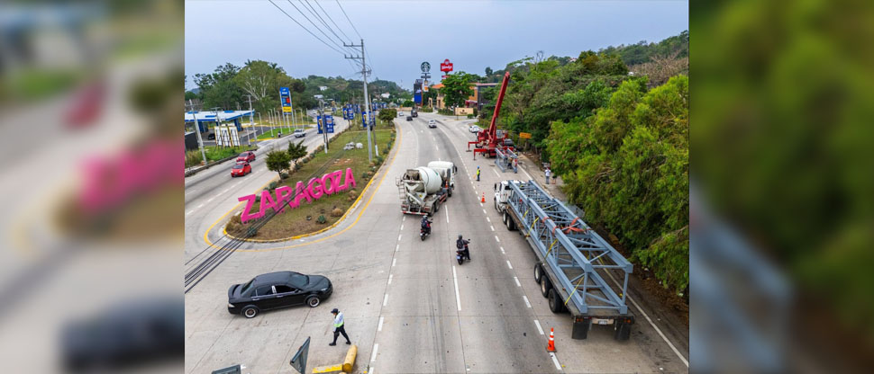 VMT anuncia cierre en un tramo de la carretera al puerto de La Libertad por instalación de pasarela