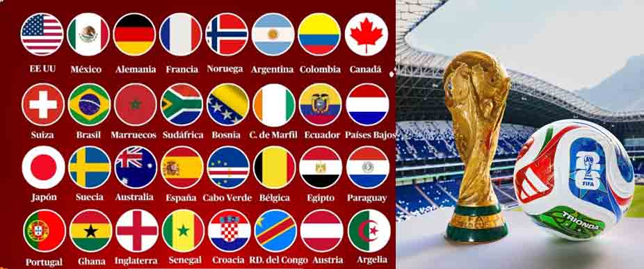 Estos son los clasificados para los los dieciseisavos de final del Mundial 2026
