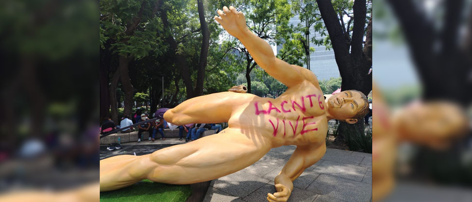 México: derriban estatuas decorativas del mundial a pocos días que inicie el torneo