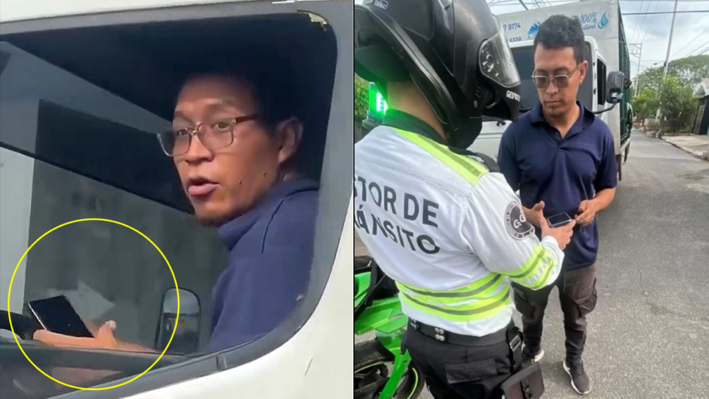 Multan a motorista de camión repartidor por chatear mientras conducía