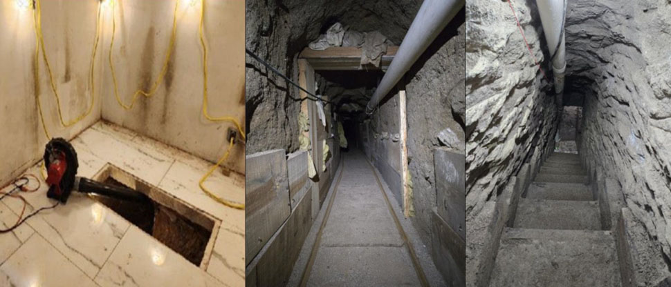 Descubren narco túnel que conecta México con Estados Unidos e incautan droga
