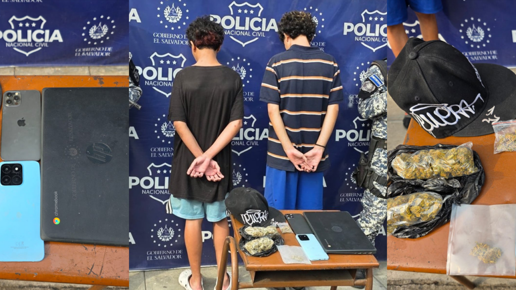Dos menores capturados tras allanamiento en vivienda donde se distribuía droga en Apopa