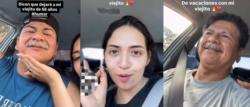 Chica de 20 años presume a su pareja sentimental de la tercera edad