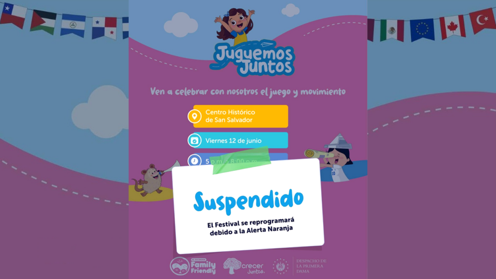 Anuncian la suspensión del Festival Juguemos Juntos debido a las lluvias