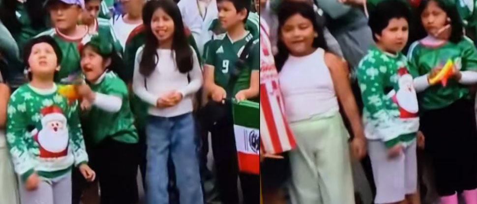 Niño se vuelve viral al llevar su suéter navideño color verde y no la camisa de la selección mexicana