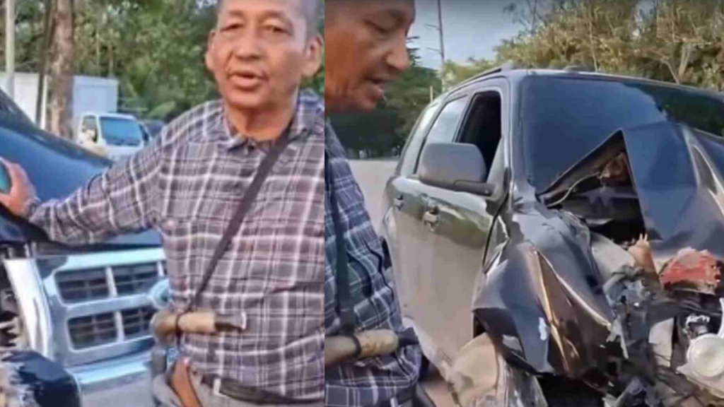 Apóstol Zúñiga se duerme al volante y destroza su camioneta en Colón, Honduras
